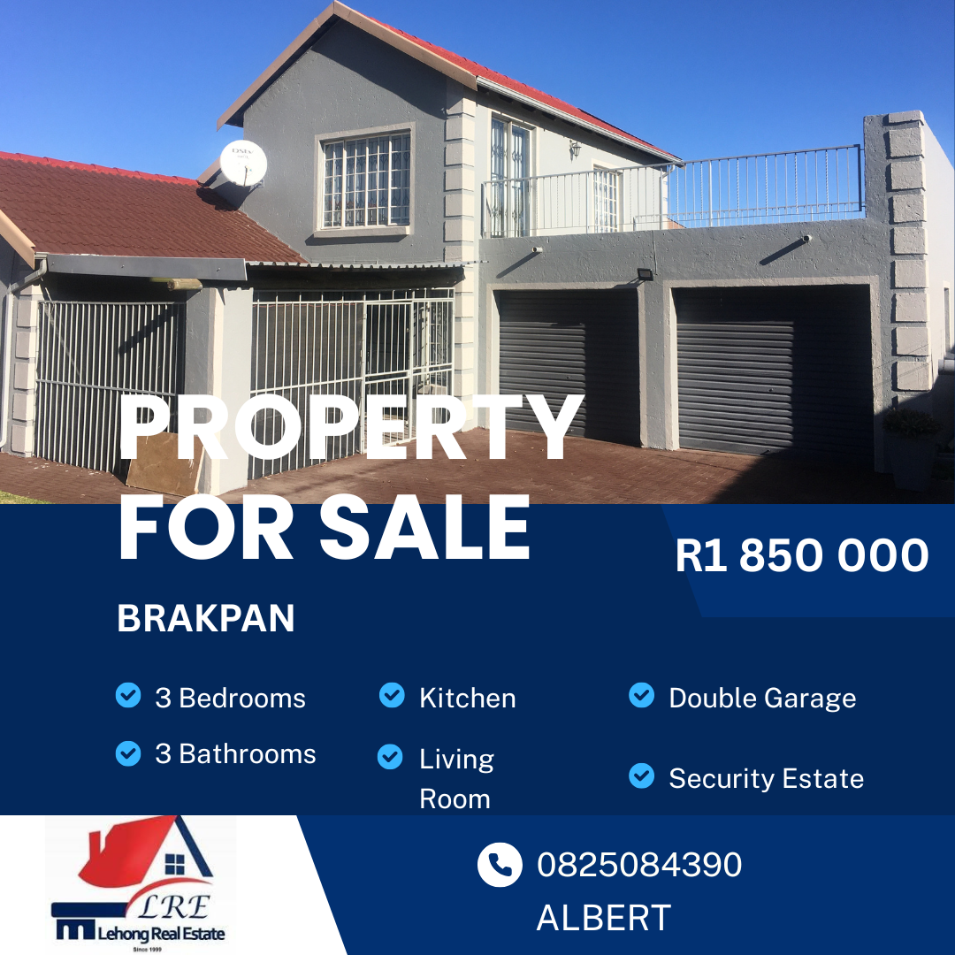 Brakpan Sonneveld 1.85M For Sale